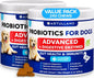 2 Pack Probiotics for Dogs 240 Soft Treats Chews for Gut Health Itchy Skin Allergies Immunity Yeast Balance 6 Dog Probiotics Digestive Enzymes with Prebiotic Fiber Reduce Diarrhea Gas