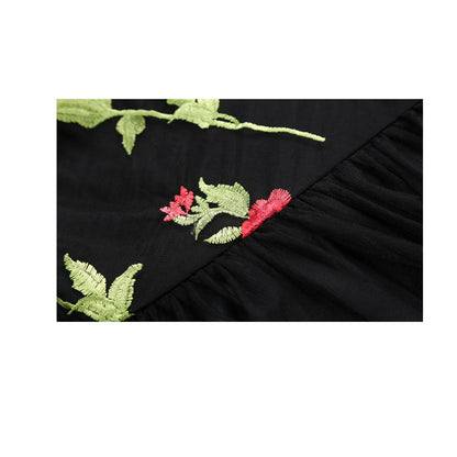 Party Dress Embroidered Rose Lace Mesh Dresses