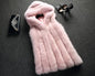 Women's Vertical Stripes Stitching Korean Casual Hood Coats
