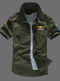 Men's Full Size Button Up Short Sleeve Shirt Plus Size