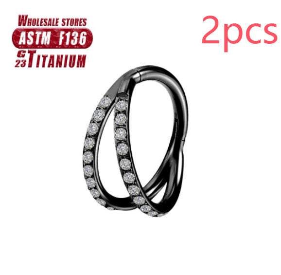 F136 Titanium Alloy Fork Nose Ring Human Body Puncture Ornament