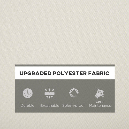 Outdoor Cushion Pad Set For Rattan Furniture, 7 Piece Garden Furniture Cushions ONLY, Cream