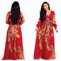 Women's Beach Chiffon Dress Flower Print Fashion Dresses