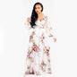 Women's Beach Chiffon Dress Flower Print Fashion Dresses