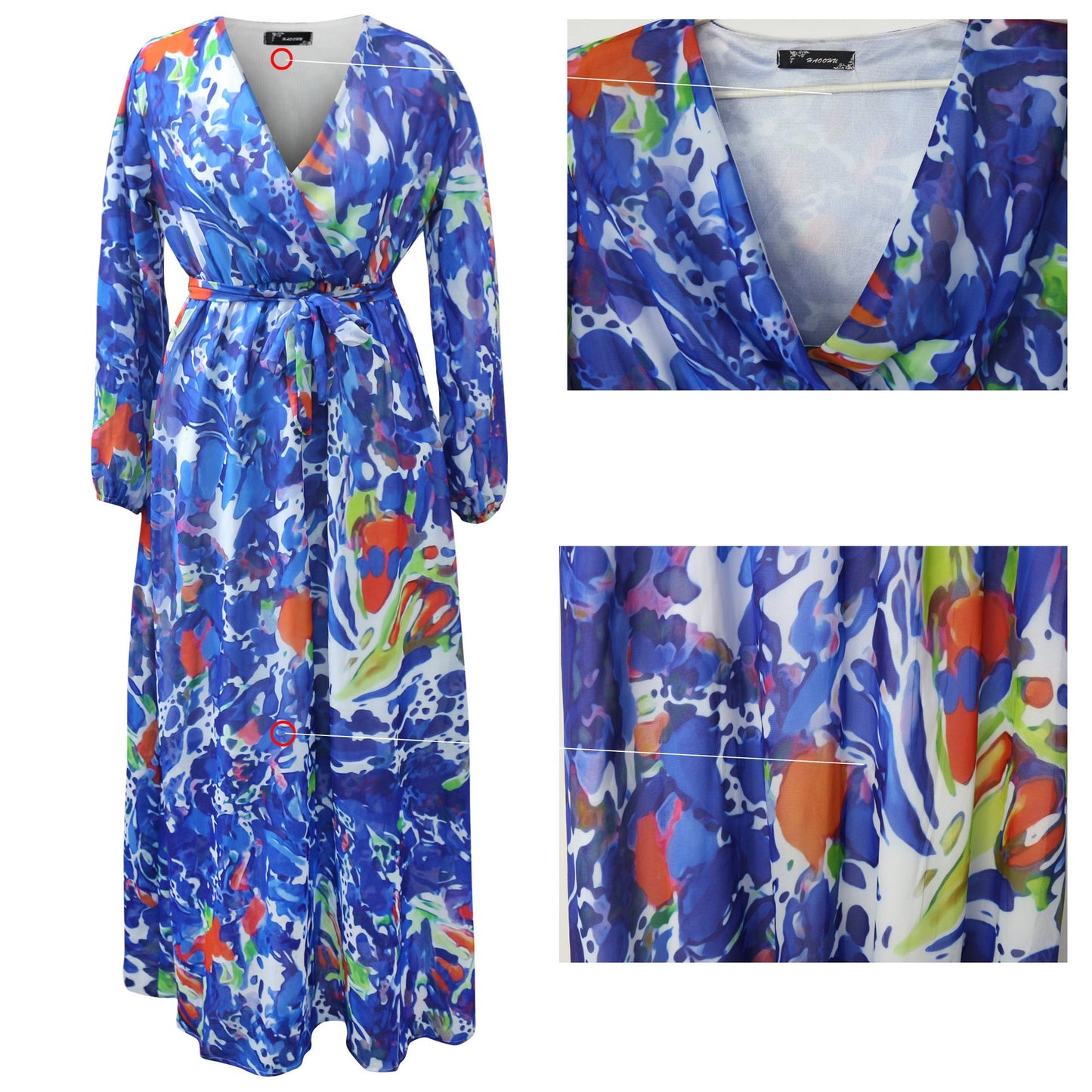 Women's Beach Chiffon Dress Flower Print Fashion Dresses