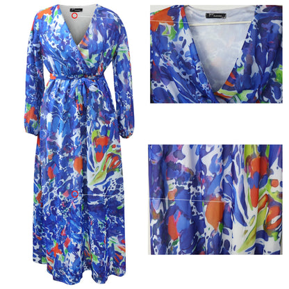 Women's Beach Chiffon Dress Flower Print Fashion Dresses