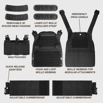 Votagoo 1000D Nylon Military Vest Quick Release Y014 Tactical Vest