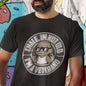 New 2025 Men's Printed T-Shirt - Black 100% Cotton Premium Tee, Durable Short-Sleeve Top