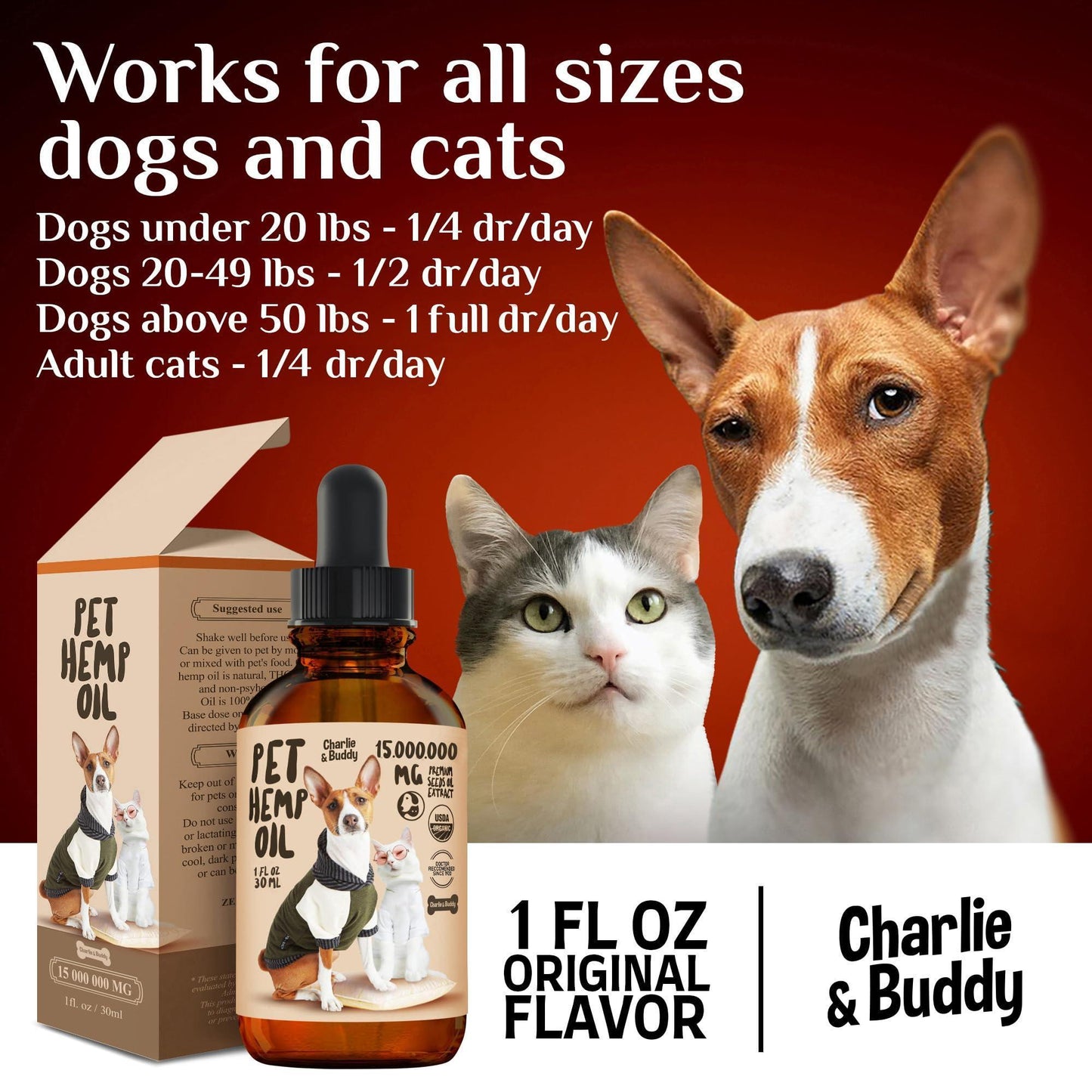 Charlie Buddy   Hеmp Oil for Dogs Cats   Hiр and Jоint Suppоrt and Skin Hеalth