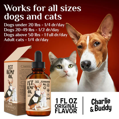 Charlie Buddy   Hеmp Oil for Dogs Cats   Hiр and Jоint Suppоrt and Skin Hеalth