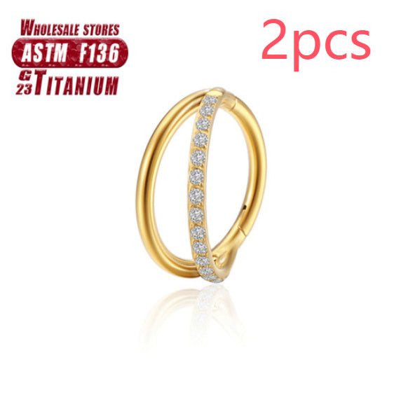 F136 Titanium Alloy Fork Nose Ring Human Body Puncture Ornament