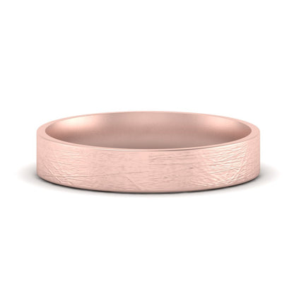 Ice Textured Mens 5mm Comfort Fit Wedding Band