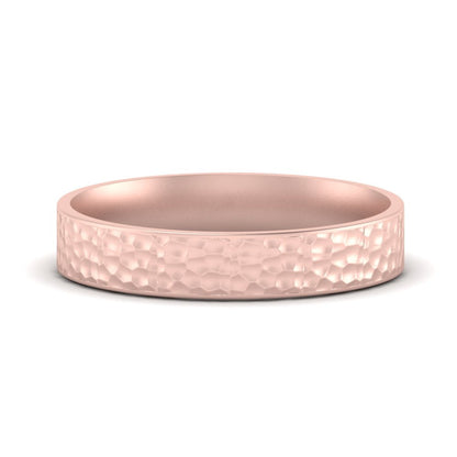 Hammered Finish Mens Wedding Band