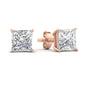 Princess-Cut Diamond Solitaire Stud Earrings [IGI Certified]