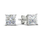 Princess-Cut Diamond Solitaire Stud Earrings [IGI Certified]