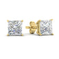 Princess-Cut Diamond Solitaire Stud Earrings [IGI Certified]