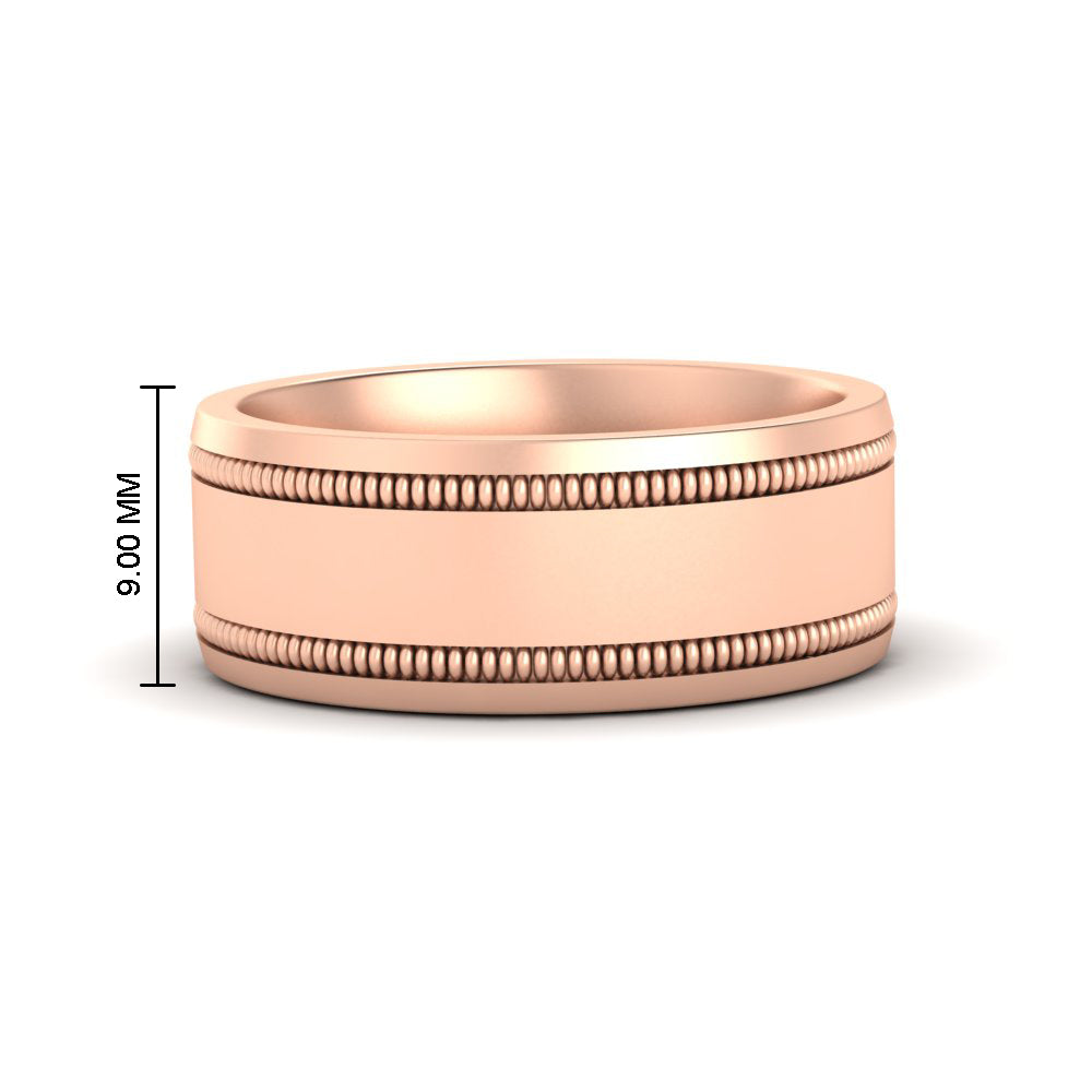 Mens Band Double Milgrain