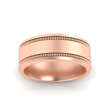 Mens Band Double Milgrain