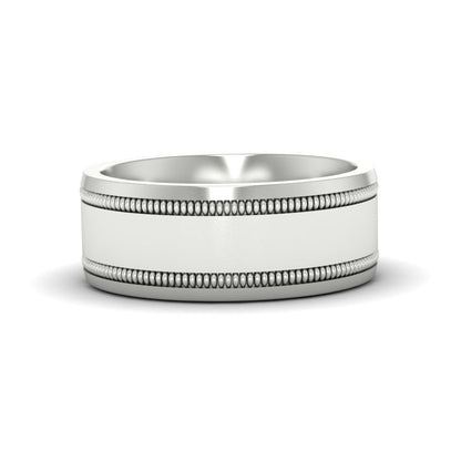 Mens Band Double Milgrain