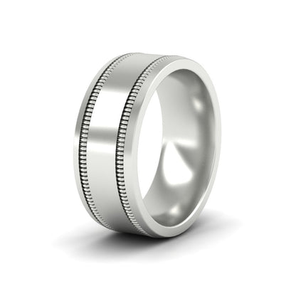 Mens Band Double Milgrain