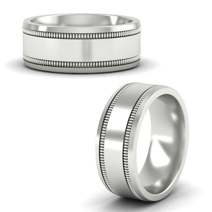 Mens Band Double Milgrain