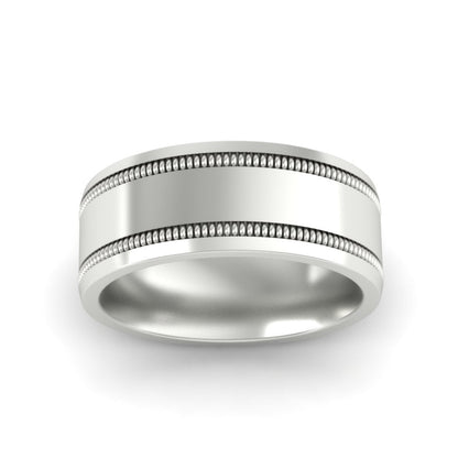 Mens Band Double Milgrain