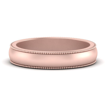 Milgrain Matte Finish Mens Band