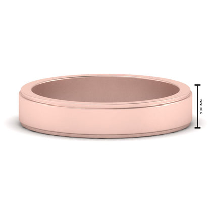 Simple Flat Wedding Band 4MM