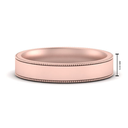 Stepped Edge Comfort Fit Flat Mens Band