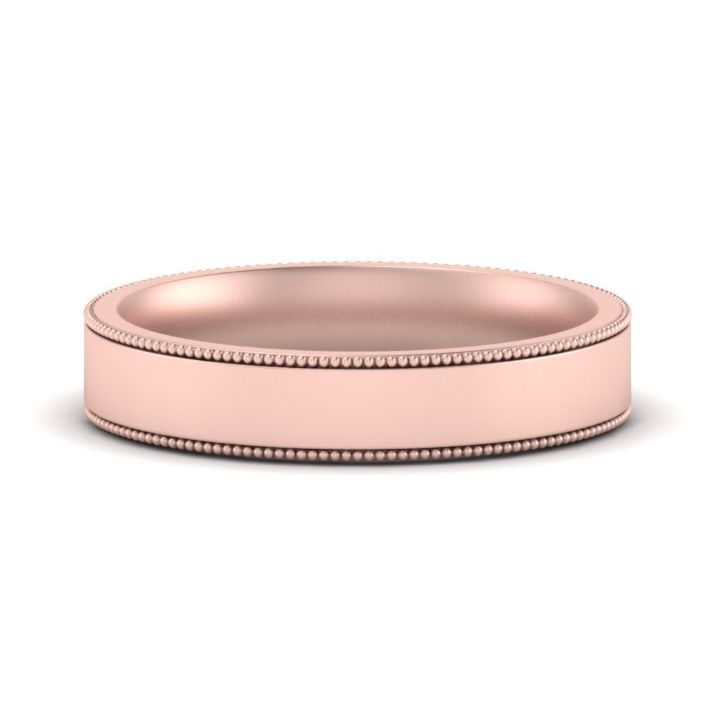 Stepped Edge Comfort Fit Flat Mens Band