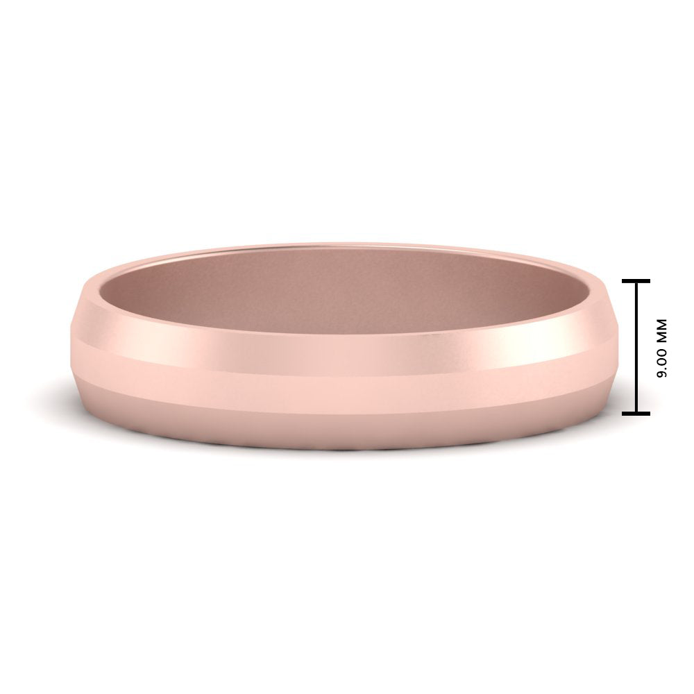 Wedding Band Beveled Edge Matte