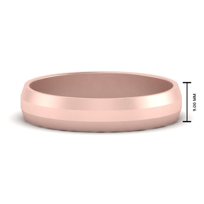 Wedding Band Beveled Edge Matte