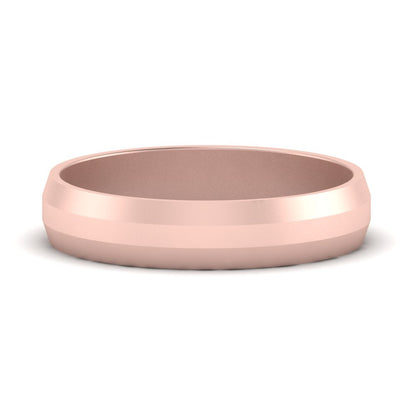 Wedding Band Beveled Edge Matte