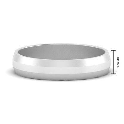 Wedding Band Beveled Edge Matte