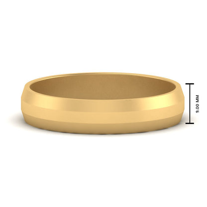 Wedding Band Beveled Edge Matte