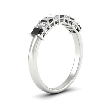 1 Carat Nine Stone Emerald Cut Wedding Band