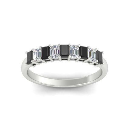 1 Carat Nine Stone Emerald Cut Wedding Band