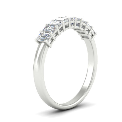 1 Carat Nine Stone Emerald Cut Wedding Band
