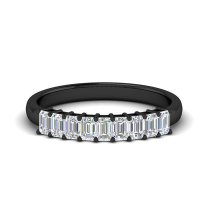 1 Carat Nine Stone Emerald Cut Wedding Band