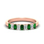 1 Carat Nine Stone Emerald Cut Wedding Band