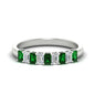 1 Carat Nine Stone Emerald Cut Wedding Band
