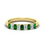 1 Carat Nine Stone Emerald Cut Wedding Band