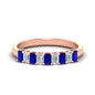 1 Carat Nine Stone Emerald Cut Wedding Band