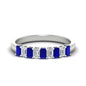 1 Carat Nine Stone Emerald Cut Wedding Band
