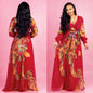 Women's Printed Chiffon Sexy Dress With Lining Dresses