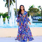Women's Printed Chiffon Sexy Dress With Lining Dresses
