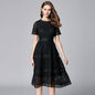 Large Black Dress Long Simple Lace Dresses