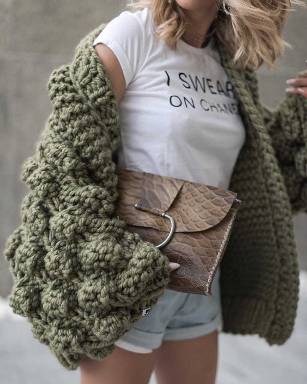 Women's Comfortable Hand-woven Ball Lantern Sleeve Sweaters