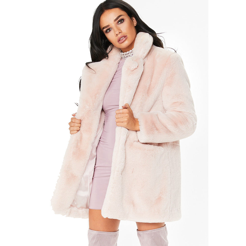 Women's Popular Winter Loose Fur Fluff Coats