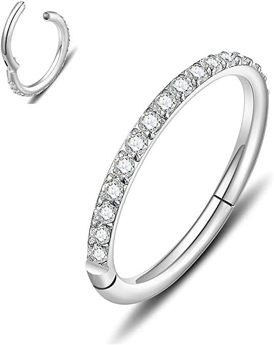 Stainless Steel Nose Ring Diamond Nose Ring Seamless Ring Multifunctional